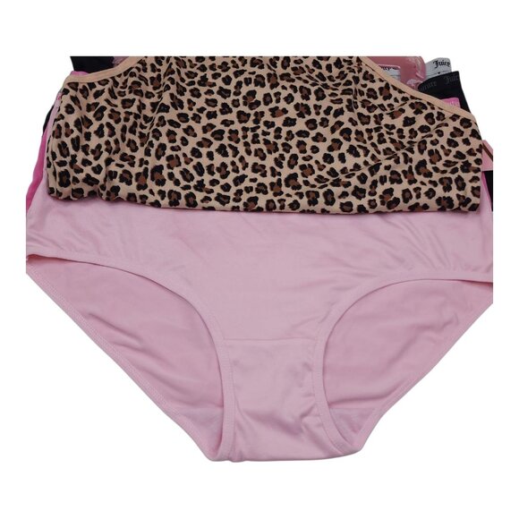 Juicy Couture 5-Pack Womens 1X Panties Brief Assorted Colors Animal Print - Picture 10 of 13